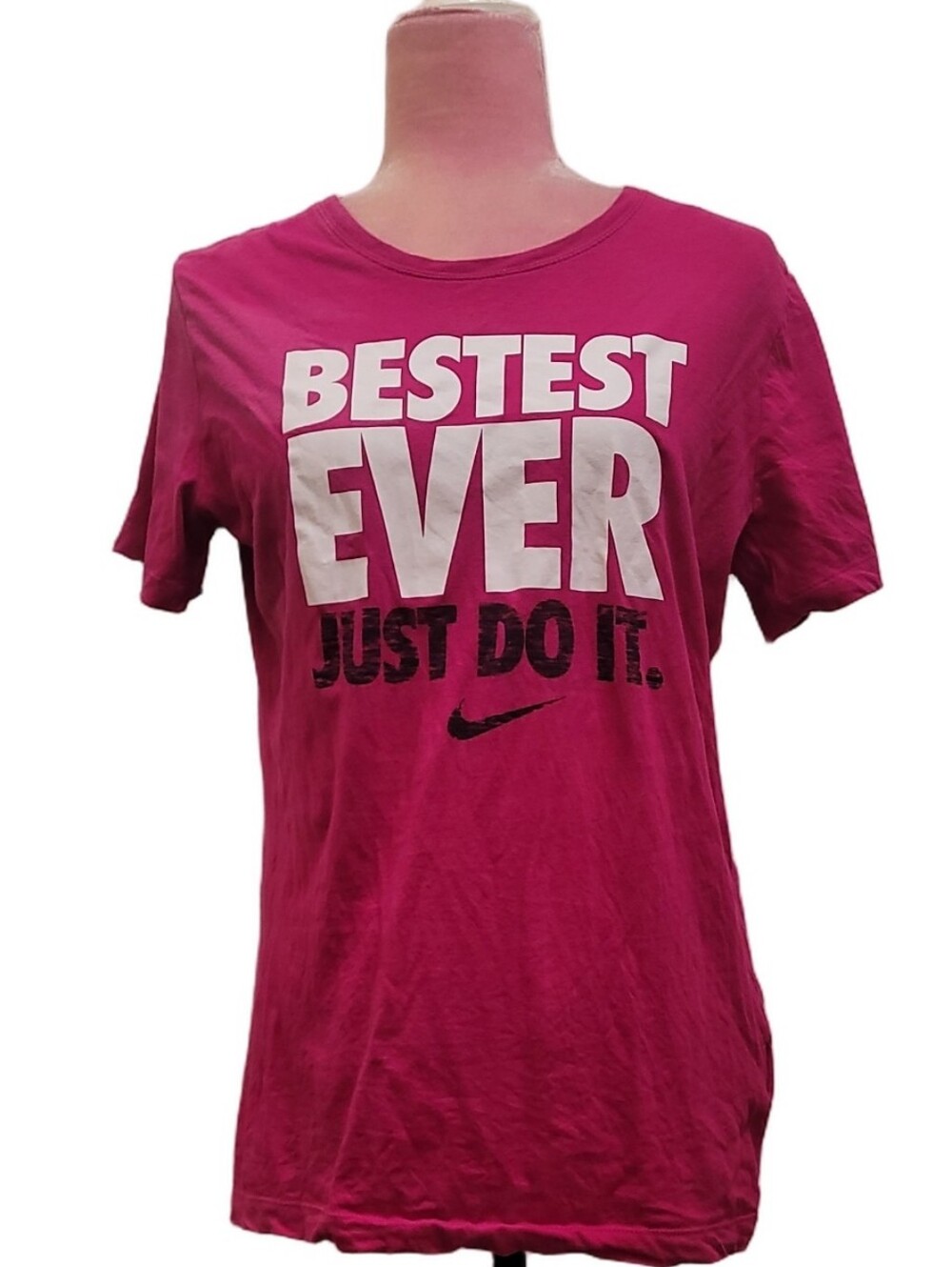 Nike Pink 'Bestest Ever Just Do It' Graphic Tee Sz XL
